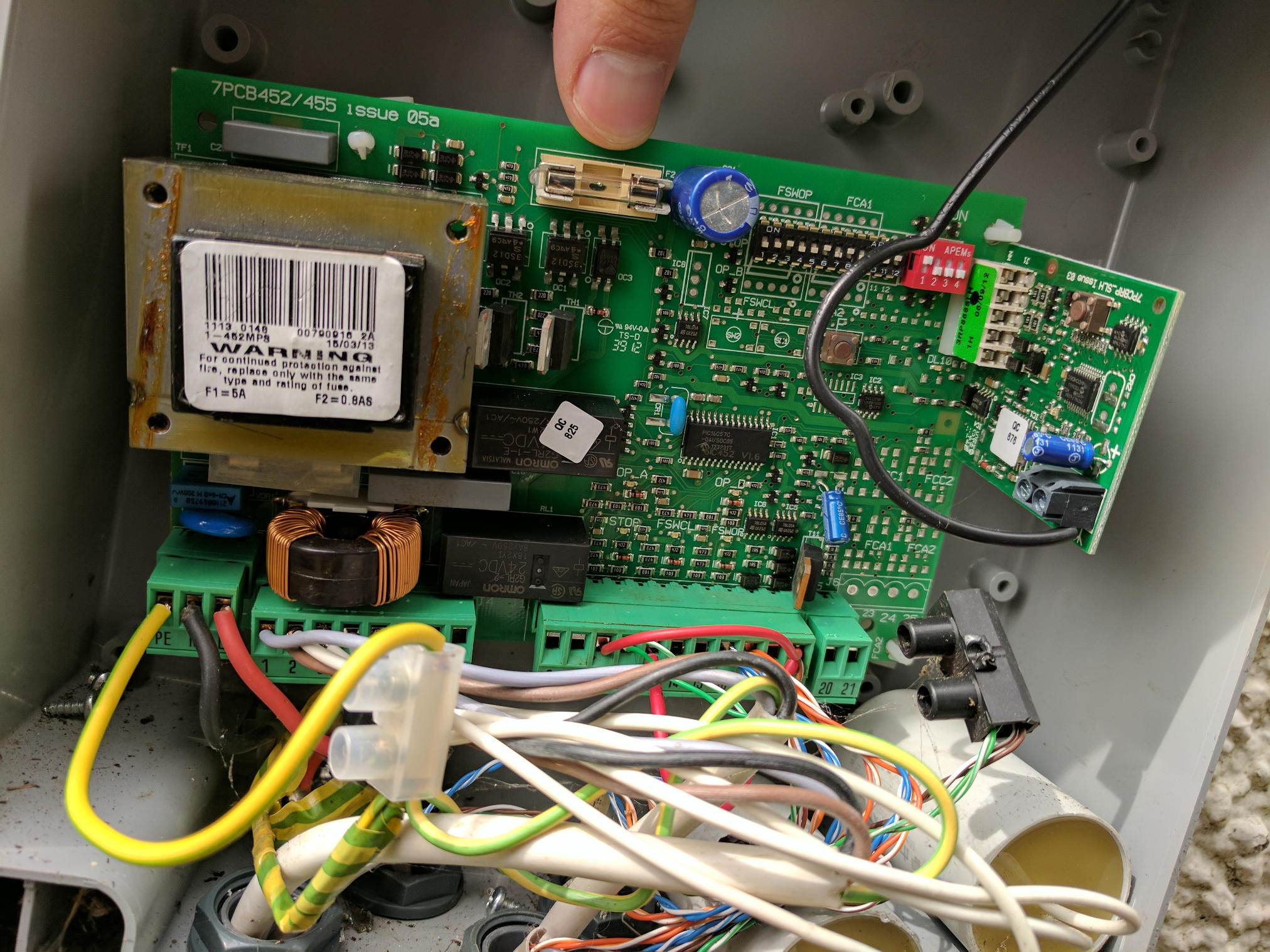 Faac fuse blowing? 7PCB452/455 Issue 05a wiring a small house 